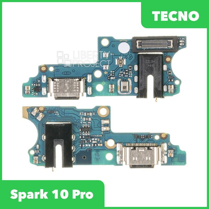 Шлейф/FLC Tecno Spark 10 Pro (KI7) на системный разъём/микрофон, ориг