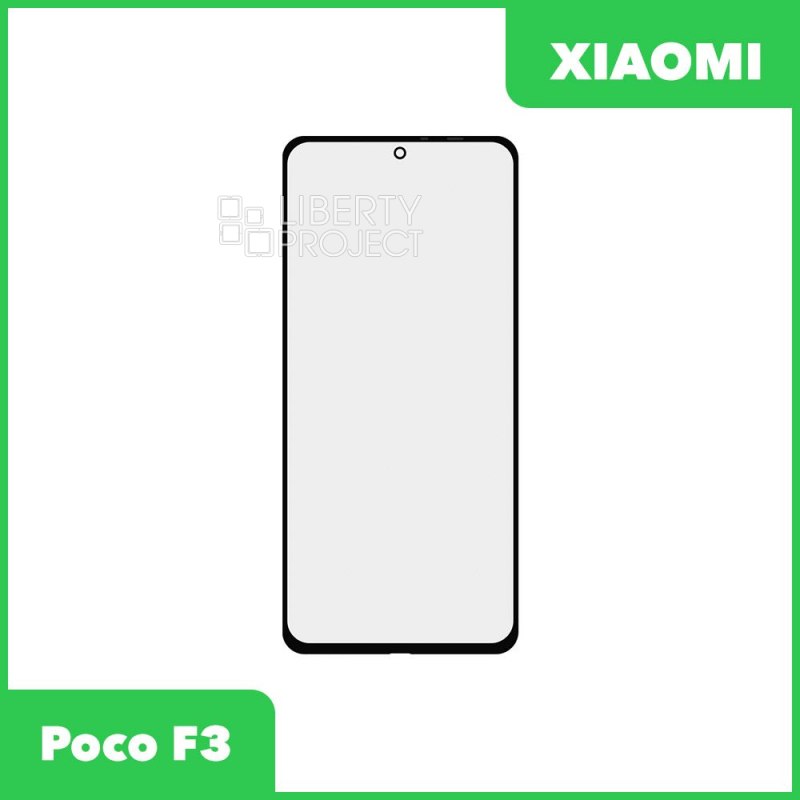 Стекло + OCA пленка для переклейки Xiaomi Poco F3 / Mi 11i / Mi 11x Pro (черный)