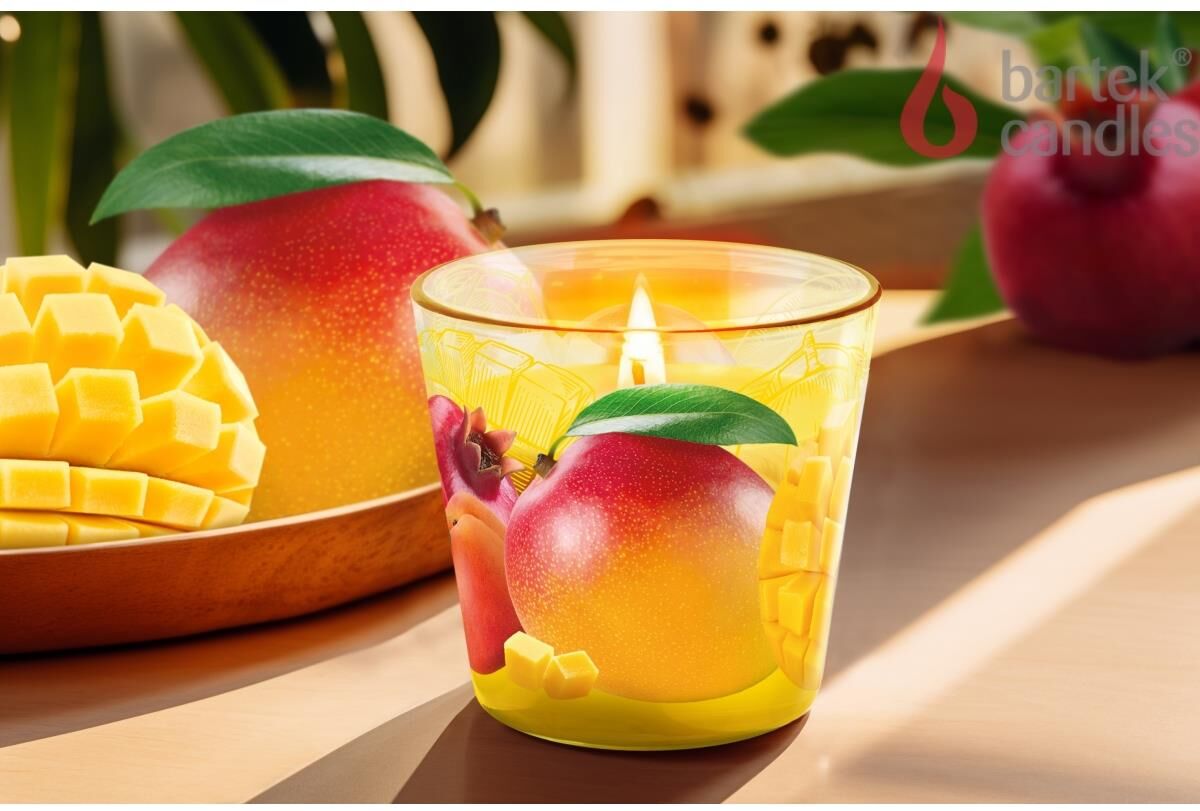 Свеча BARTEK Манго и фрукты (Mango & Fruits) 115гр в стакане
