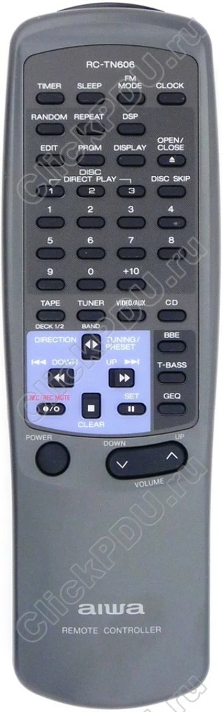 Пульт Aiwa RC-TN606 к муз. центру 3 диска оригинальный