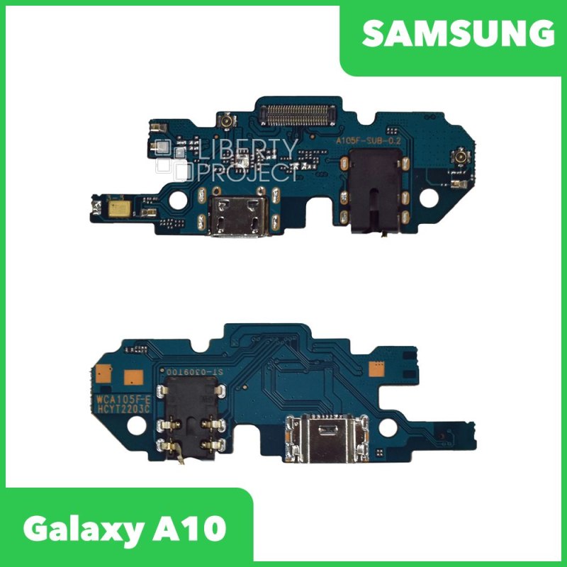 Шлейф/FLC Samsung Galaxy A10 SM-A105 на системный разъём/разъём гарнитуры/микрофон