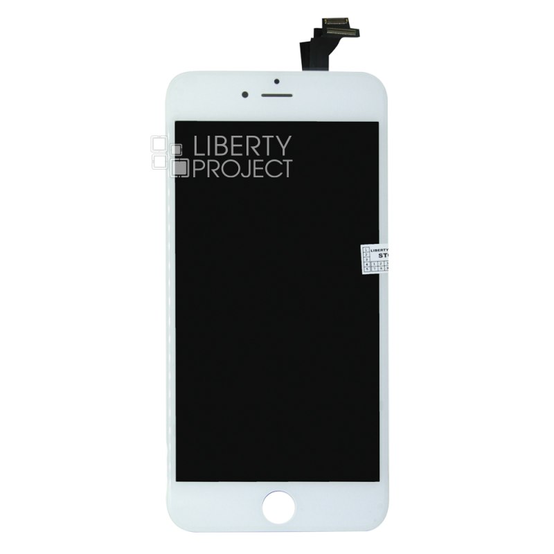 LCD дисплей для Apple iPhone 6 Plus (с тачскрином и рамкой крепления) HQ (белый)