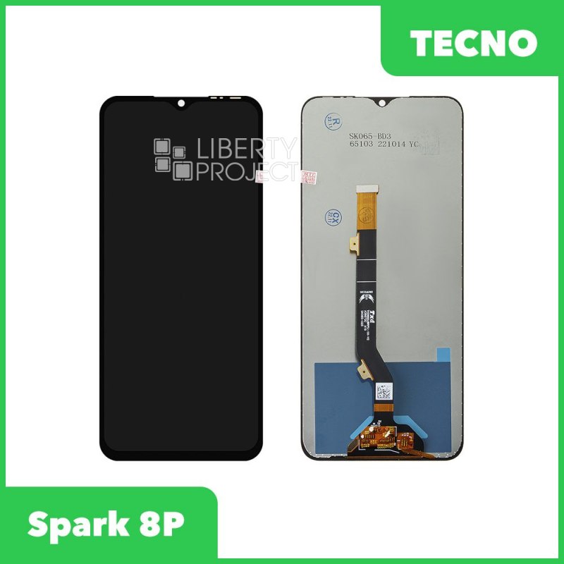 LCD дисплей для Tecno Spark 8P с тачскрином (черный)