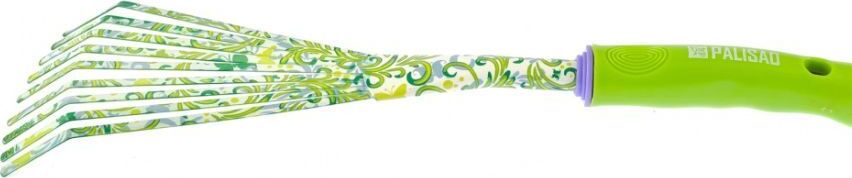PALISAD Грабли веерные 9-зубые, 130х415 мм, стальные, пластиковая рукоятка, FLOWER GREEN 620425