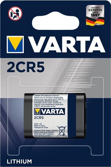 Элементы питания VARTA Батарея Lithium BL1 2CR5 (1шт) блистер