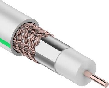 Кабель PROCONNECT (01-2431-6)SAT 703B+CU/Al/CU, 75 Ом, 100м., белый