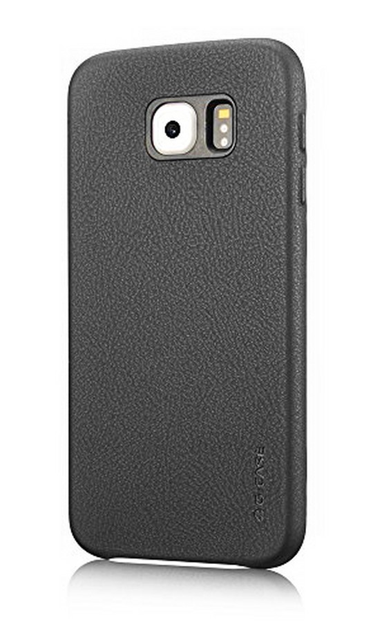 Кожаная накладка G-Case для Samsung S6 Edge+ черный