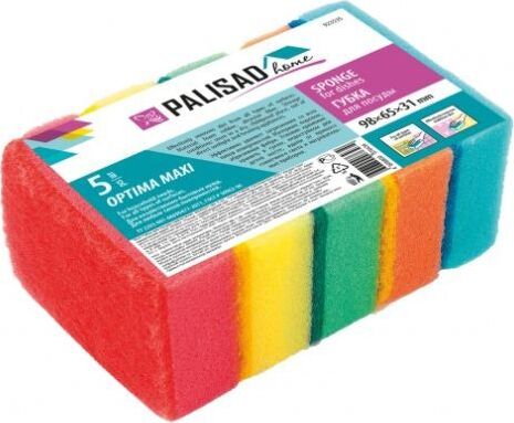 PALISAD Губки для посуды OPTIMA MAXI, 98X65X31 мм, 5 шт., 923535