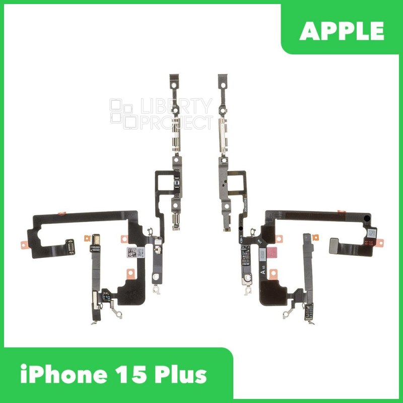 Шлейф/FLC iPhone 15 plus на кнопку включения/микрофон/модуль Bluetooth