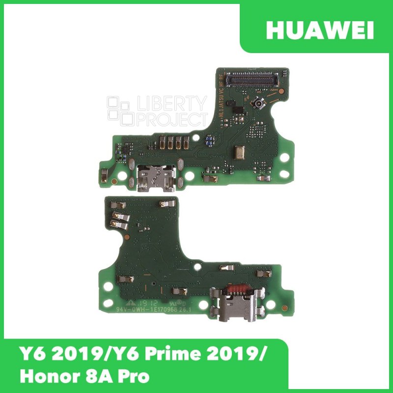 Шлейф/FLC Huawei Y6 2019/Y6 Prime 2019/Honor 8A/8A Pro на системный разъём/микрофон (оригинал)