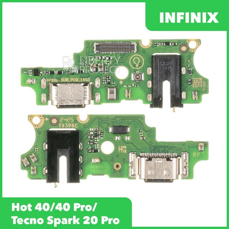Шлейф/FLC Infinix Hot 40/40 Pro/Tecno Spark 20 Pro на системный разъём/микрофон, ориг