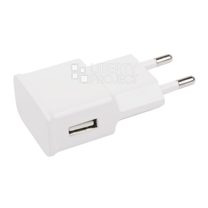 СЗУ 1 USB выход 1А + кабель micro USB (европакет) форма Samsung (белый)