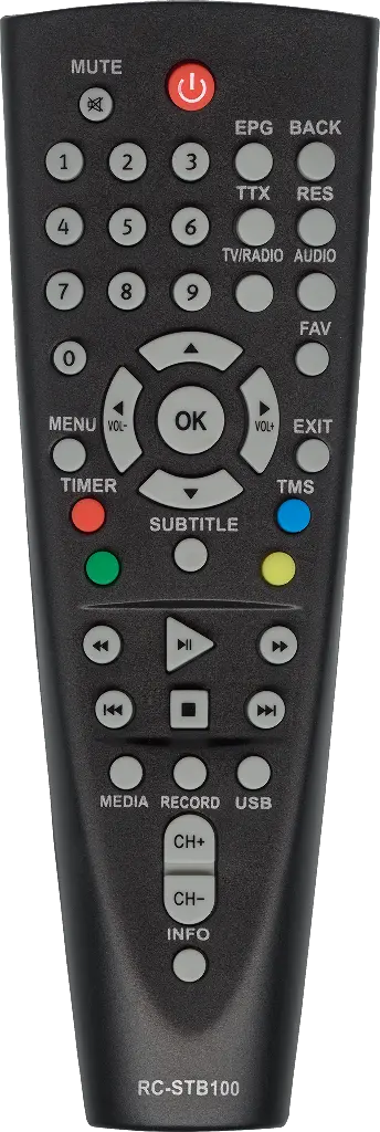 Пульт Huayu RC-STB100 для DVB-T2 ресивера BBK