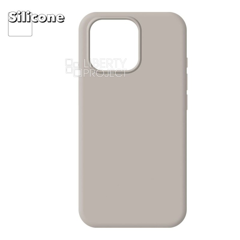 Силиконовый чехол для iPhone 16 Pro Max "Silicone Case" Natural Titanium (серый)