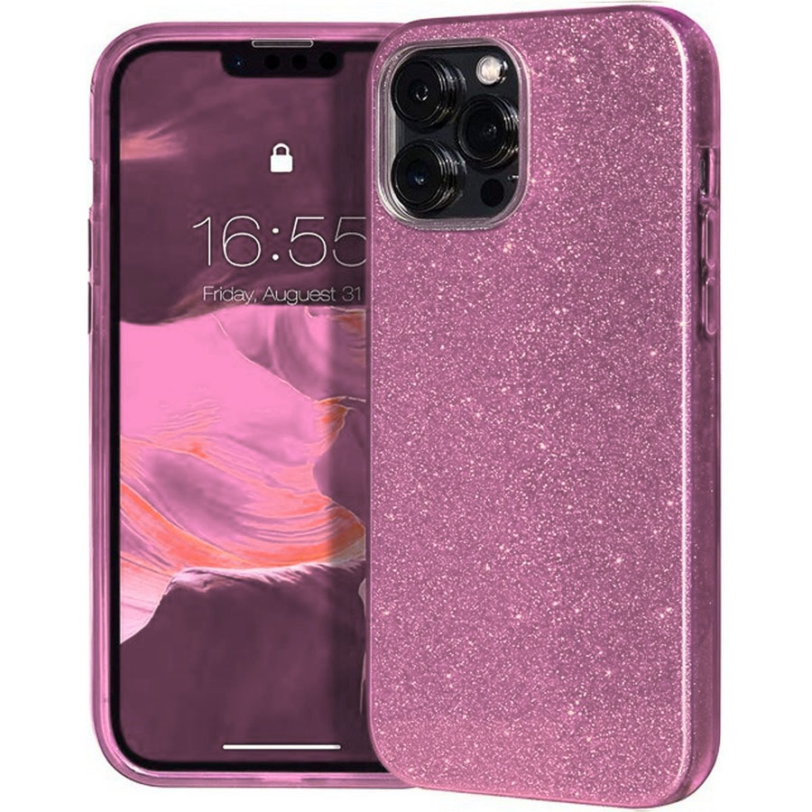 Силиконовая противоударная накладка Diamond для Apple iPhone 16 Pro сиреневый