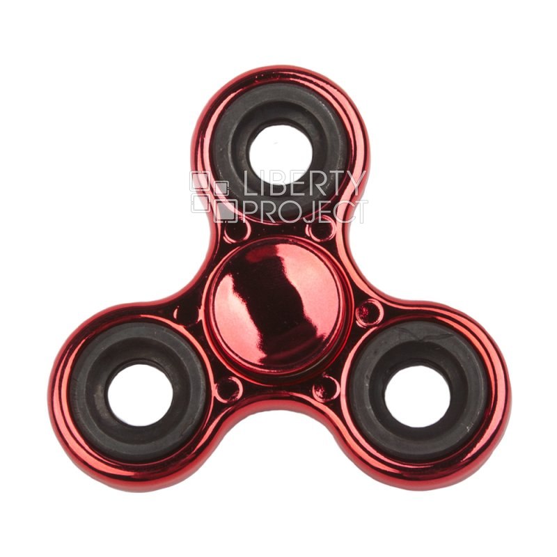 Игрушка антистресс Hand Spinner металлическое покрытие с отверстиями (цвета в ассортименте/коробка)