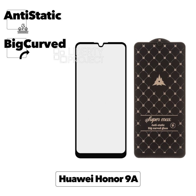 Защитное стекло для Huawei Honor 9A Super max Anti-static big curved glass