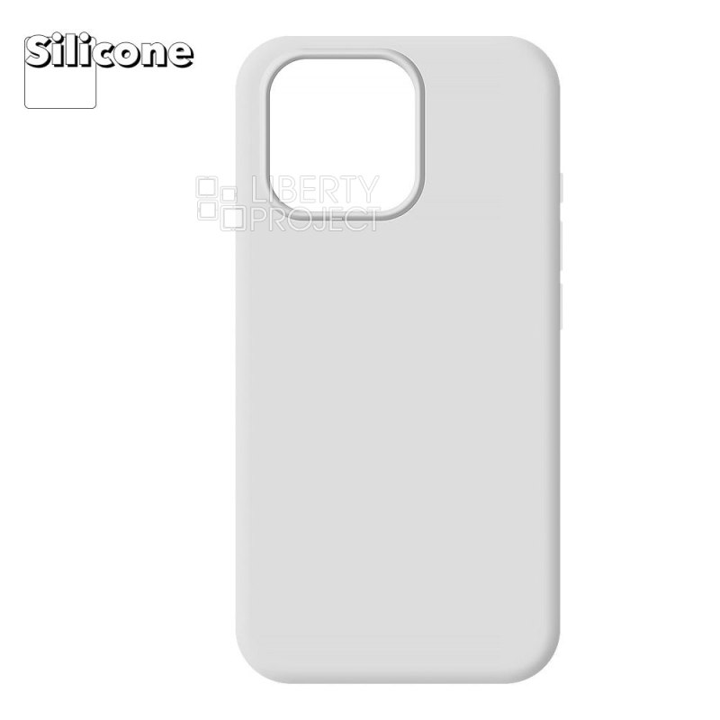 Силиконовый чехол для iPhone 16 Pro Max "Silicone Case" White Titanium (белый)
