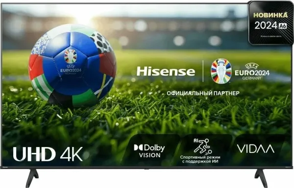 LED-телевизор 75" Телевизор Hisense 75A6N, 4K Ultra HD, черный