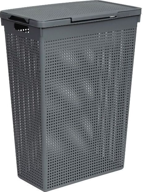 Корзина для белья VIOLET Лофт 50л узкая (серый) 5650018