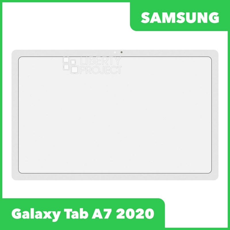 Стекло + OCA плёнка для переклейки Samsung SM-T505/T500 Galaxy Tab A7 2020 (белый)
