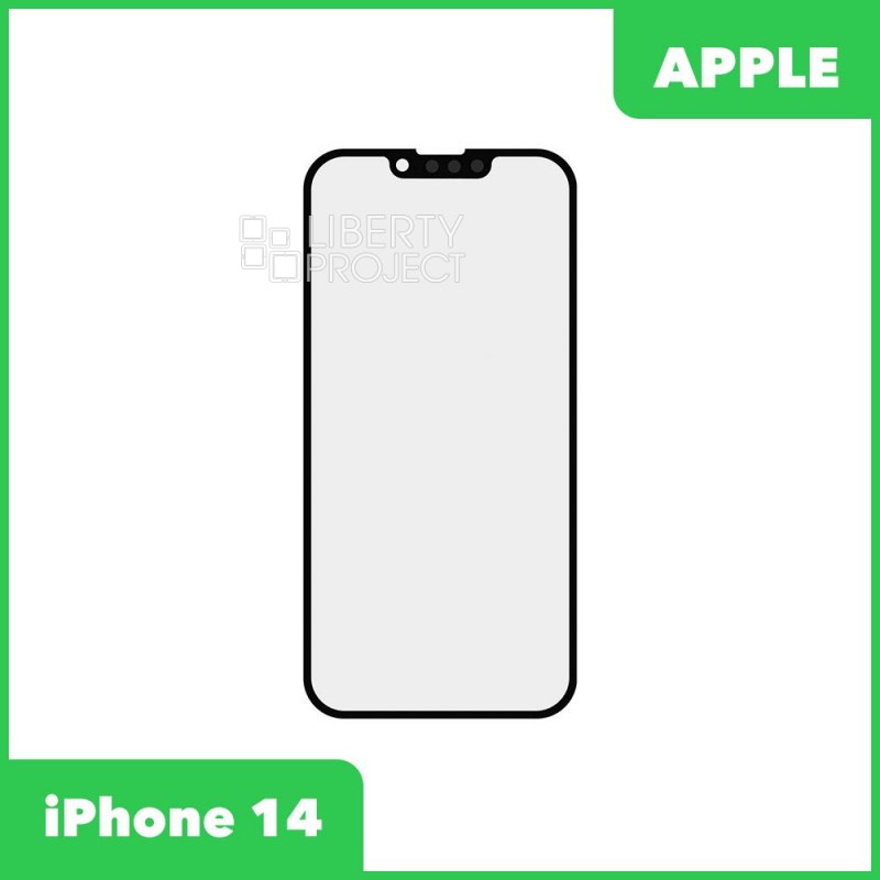 Стекло + OCA пленка для переклейки iPhone 14 олеофобное покрытие (черный)