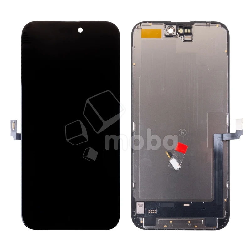 Дисплей для iPhone 16 Plus (A3290) в сборе с тачскрином Черный - (Soft OLED) (площадка под IC)