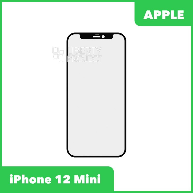 Стекло + OCA для iPhone 12 mini (черный) оригинал