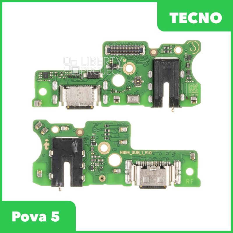 Шлейф/FLC Tecno POVA 5 (LH7N) на системный разъём/микрофон, ориг