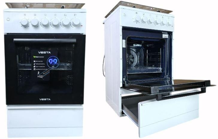 Плита газовая VESTA Valencia VGE 5010-E Белый конв. VD