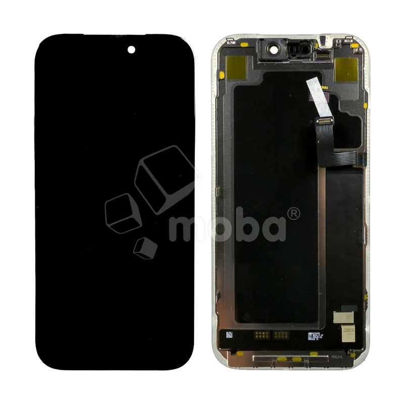 Дисплей для iPhone 17 Pro (A3523) в сборе с тачскрином Черный - (Soft OLED, Full HD, 120 Гц) (площадка под IC)