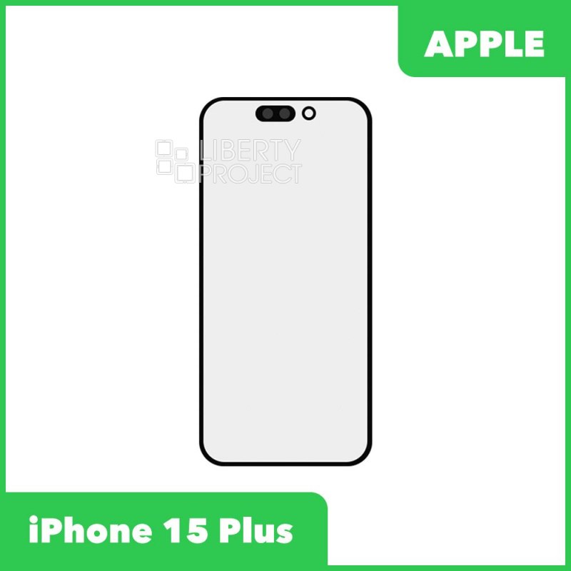 G+OCA PRO стекло для IPhone 15 Plus олеофобное покрытие (черный)