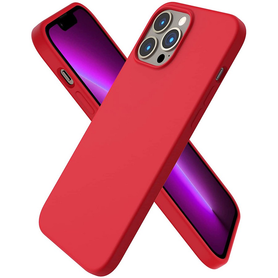 Силиконовая накладка тонкая для Apple iPhone 13 Pro (6.1) красный