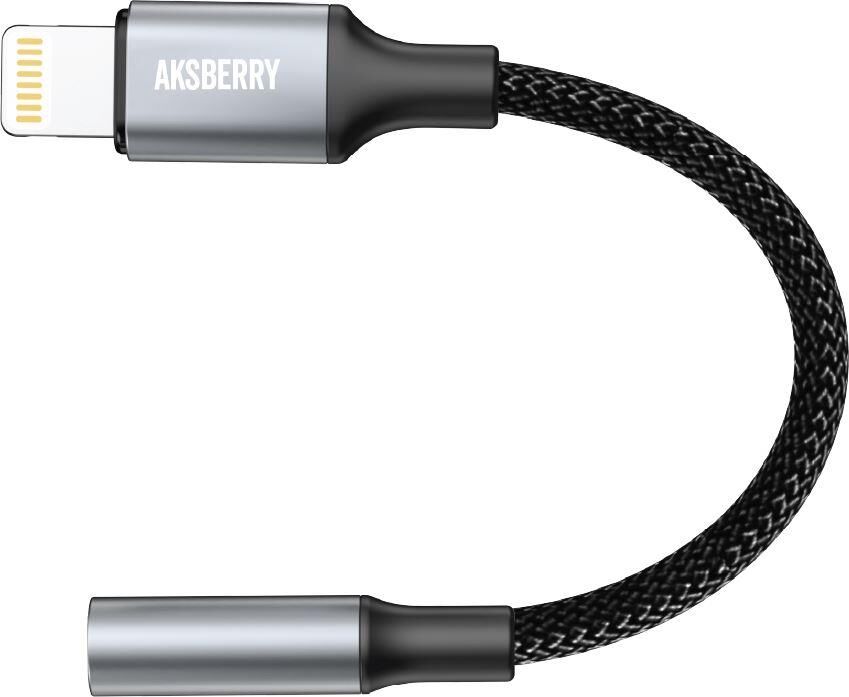 Кабель AKSBERRY (6900318460012) J2 Lighting Jack 3.5мм, чёрный