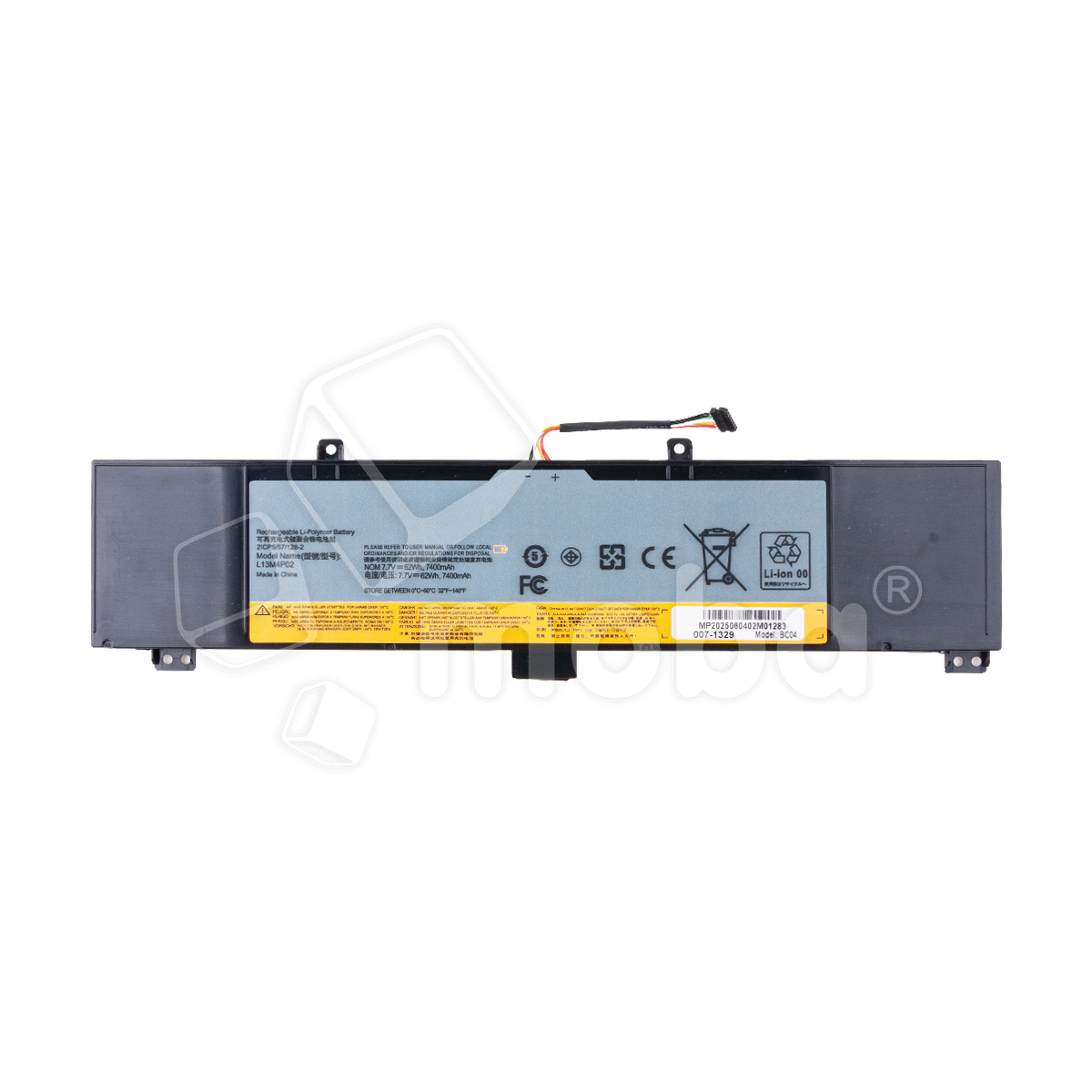 Аккумуляторная батарея для ноутбука Lenovo Y70, Y50-70, Y50-70 Touch, Y50-70(20378), Y70-70 (L13M4P02) 7400 mAh
