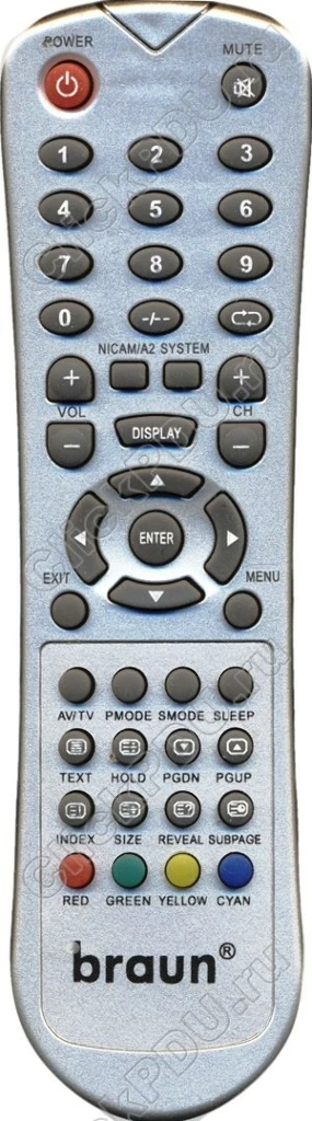 Пульт Hyundai (Braun) H-LCD2200 серебро для телевизора Hyundai