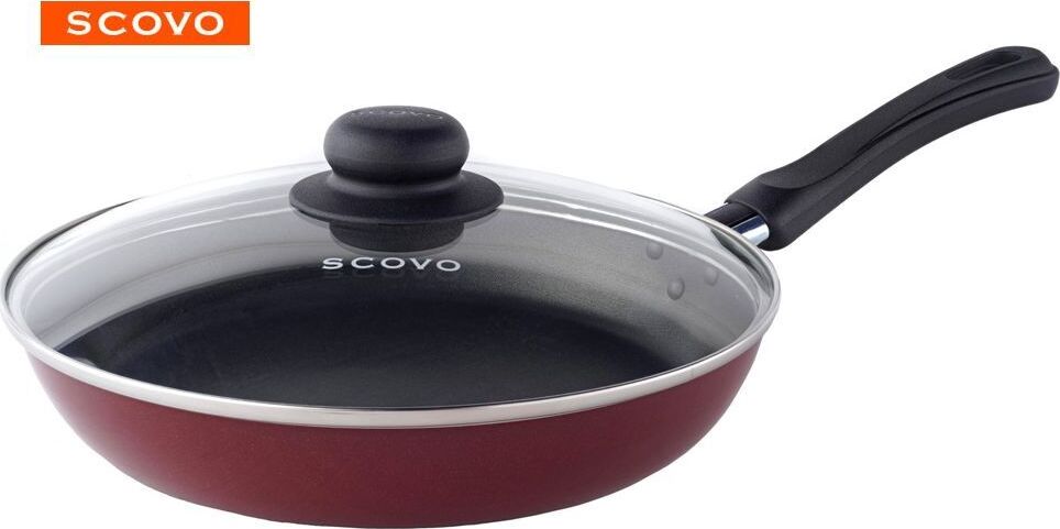 Сковорода SCOVO СЭ-027 expert со стекл. крышкой д.22 см