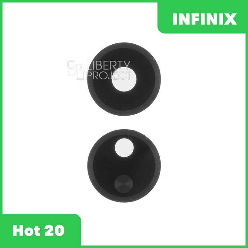 Стекло задней камеры для Infinix Hot 20 (X6826B) (без рамки) (черный)