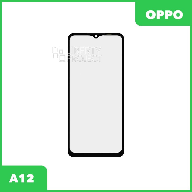 Стекло + OCA пленка для переклейки Oppo A12 / A7 / A5S / AX7 / Realme 3 (черный)