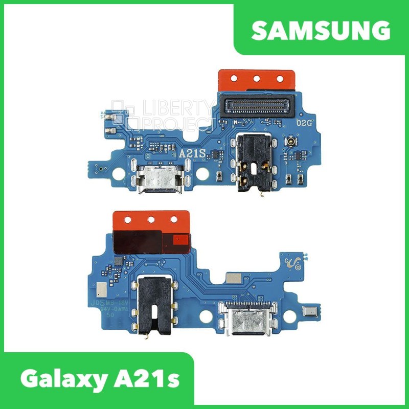 Шлейф/FLC Samsung Galaxy A21s SM-A217 на системный разъём/разъём гарнитуры/микрофон
