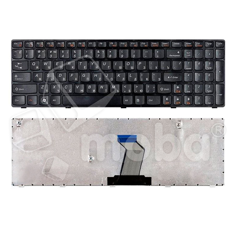 Клавиатура для ноутбука Lenovo IdeaPad B570/B580/V570/Z570/Z575/B590 (с рамкой) Черный