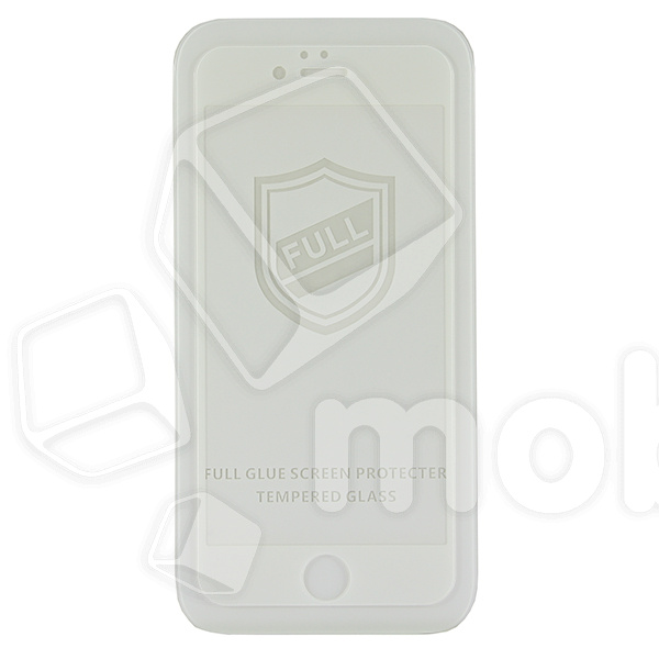 Защитное стекло "Тонкое" для iPhone 6/6S Белый (Полное покрытие 0,25 мм)
