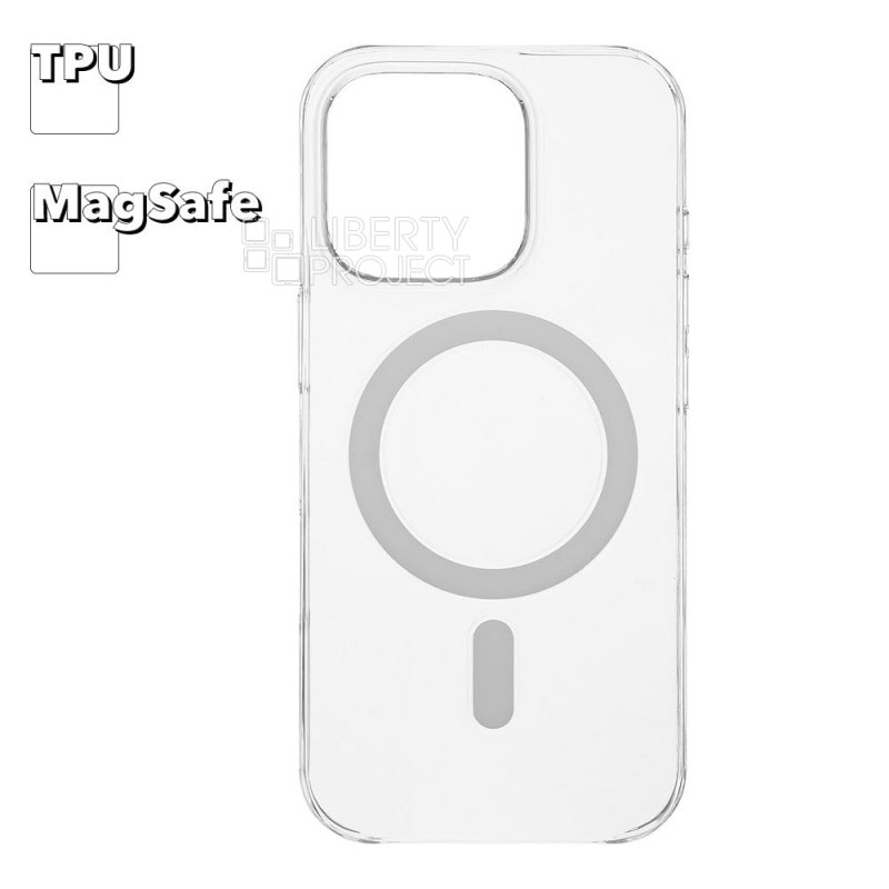 Защитная крышка для iPhone 16 Pro "Clear Case" MagSafe TPU (прозрачная)