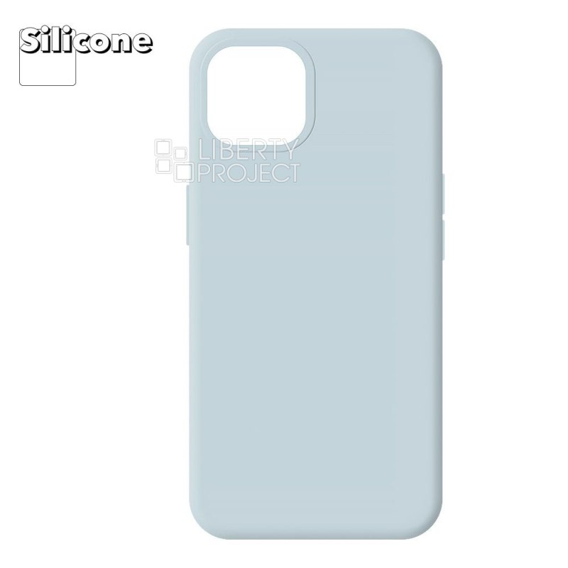 Силиконовый чехол для iPhone 13 "Silicone Case" (светло голубой) 43