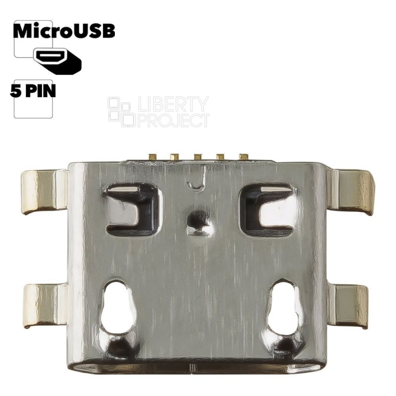 Системный разъем (зарядки) Micro USB 5 pin тип 1 универсальный