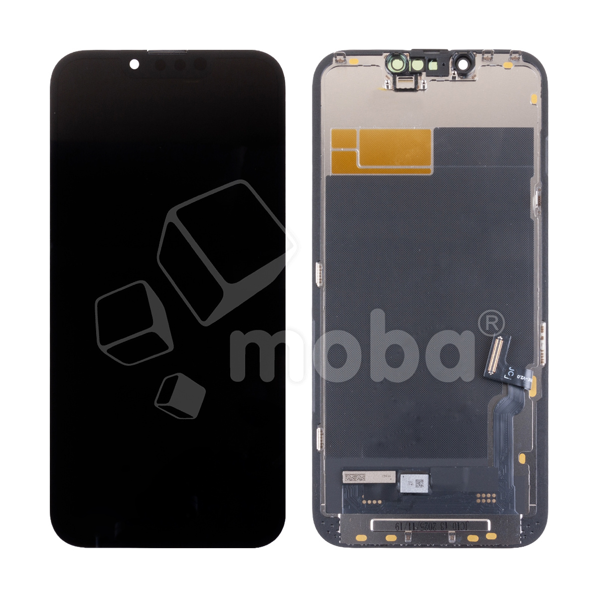 Дисплей для iPhone 13 (A2635) в сборе с тачскрином Черный - JCID (Soft OLED, Full HD) (с верификацией = с привязкой без ошибки)
