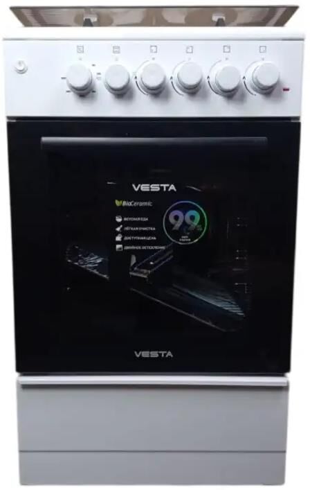 Газоэлектрическая плита VESTA Valencia VGE 50 10-E CHU Ex с VD белый