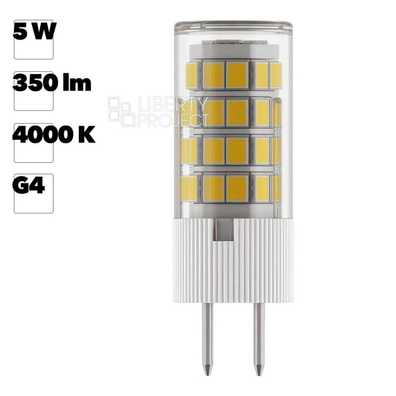 Светодиодная (LED) Лампа Smartbuy-G4-220V-5W/4000/G4 (SBL-G4220 5-40K)