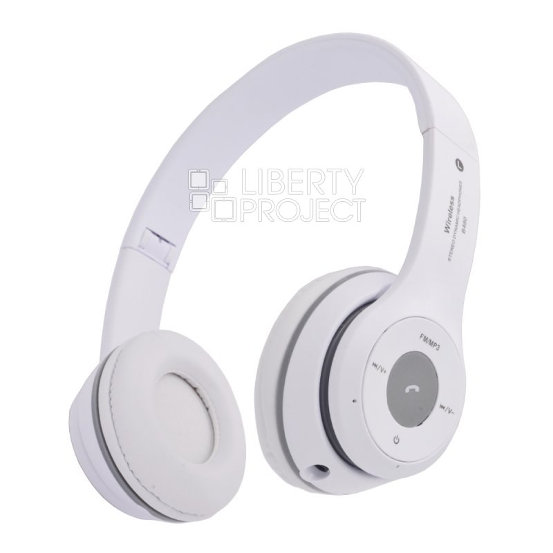 Bluetooth гарнитура "LP" накладная B460 (белая/коробка)