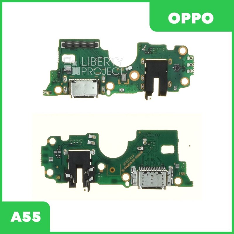 Шлейф/FLC OPPO A55 на системный разъём/разъём гарнитуры/микрофон